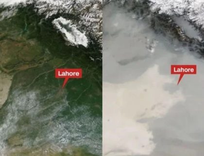 The intensity of Lahore's smog increased, it became visible even from space