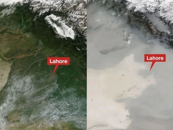 The intensity of Lahore's smog increased, it became visible even from space