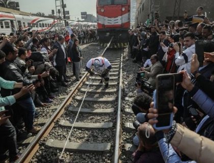 مصر،روزے کی حالت میں 279 ٹن وزنی ٹرین کھینچنے کا نیا عالمی ریکارڈ