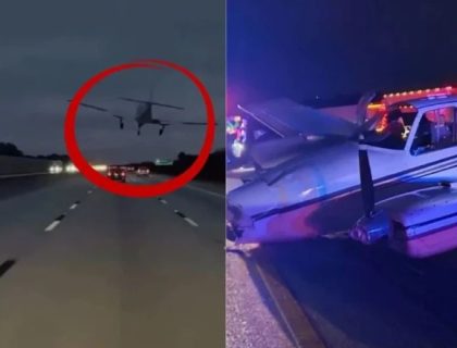 فلوریڈا ہائی وے پر طیارہ چلتی کار پر جاگرا، خوفناک ویڈیو نے تہلکہ مچا دیا