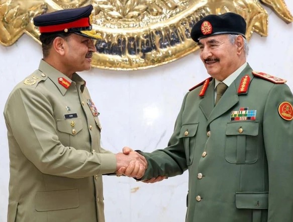 فیلڈ مارشل سید عاصم منیر کی لیبیائی مسلح افواج کے سربراہ سے ملاقات