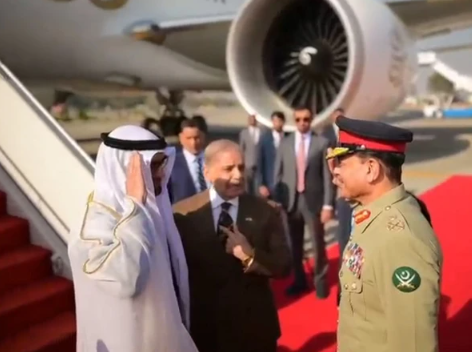 یو اے ای کے صدر کی وزیراعظم اور فیلڈ مارشل سے ملاقاتیں