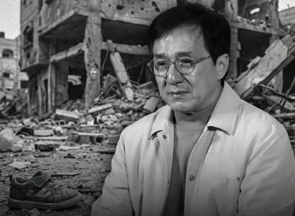 جیکی چین غزہ کے معصوم بچوں کی حالت زار پر رو پڑے