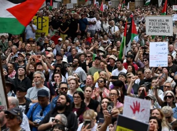 اسرائیلی صدر کا دورہ آسٹریلیا، سڈنی اور میلبورن میں ہزاروں افراد احتجاج کیلئے سڑکوں پر نکل آئے