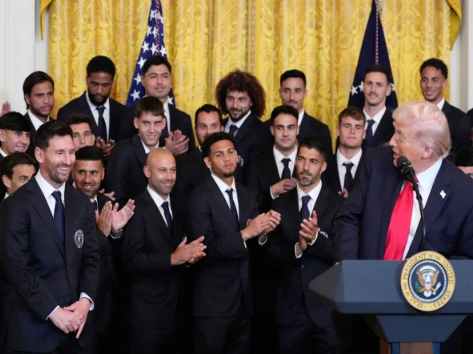 ٹرمپ کے ایران میں حملے کے بیان پر میسی اور انٹرمیامی کے کھلاڑیوں کی تالیاں