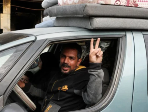 لبنان اسرائیل جنگ بندی، بیروت میں جشن