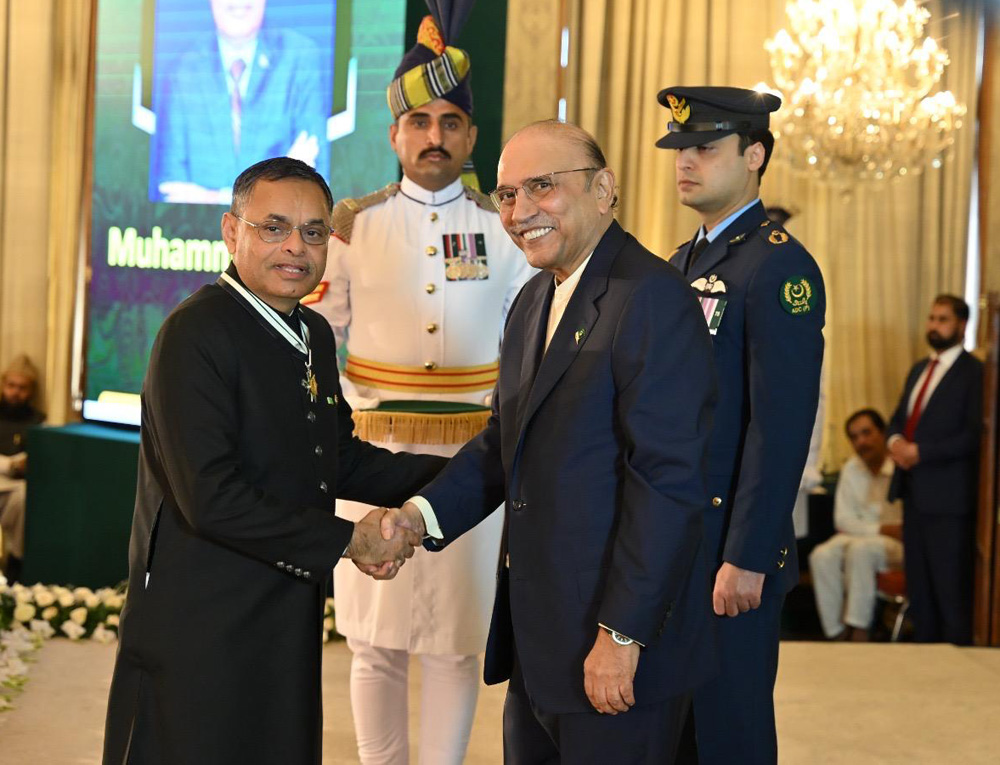 فلاحی میدان میں نمایاں کردار،صدرپاکستان نے محمد سعید شیخ کو اعلیٰ سول اعزازسے نوازدیا