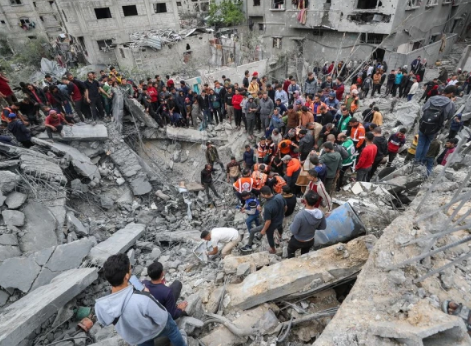 غزہ میں عمارت کے ملبے تلے 19 فلسطینیوں کی لاشیں نکال لی گئیں
